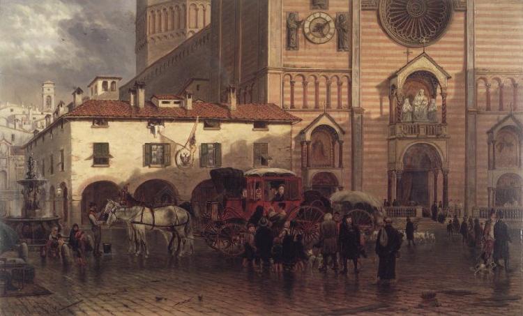 Edward lamson Henry Cathedral of Piacenza Germany oil painting art